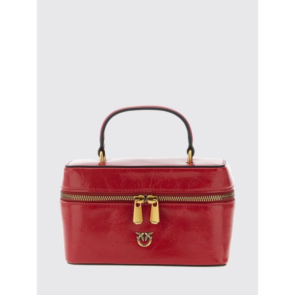 Pinko Women Pinko Crush Leather Mini Handbag With Metal Love Birds Logo